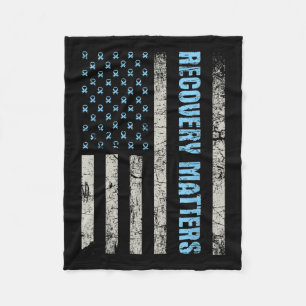 Recovery S - Sobriety Anniversary Sober Aa Na  Fleece Blanket