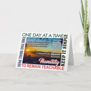 recovery slogan humility card 25