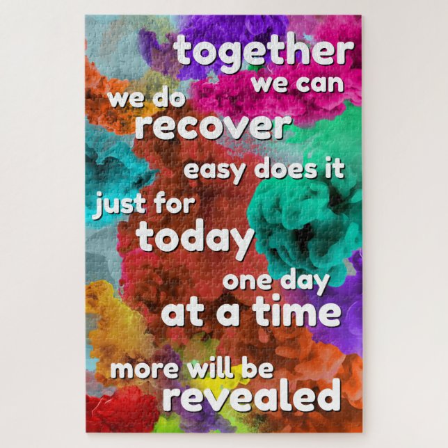 Recovery Slogan Puzzle (Vertical)