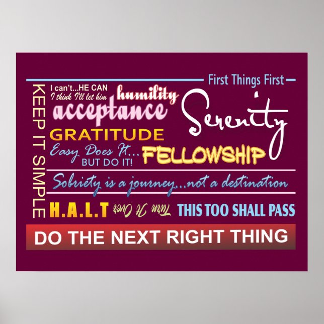 recovery slogans 17 poster (Front)