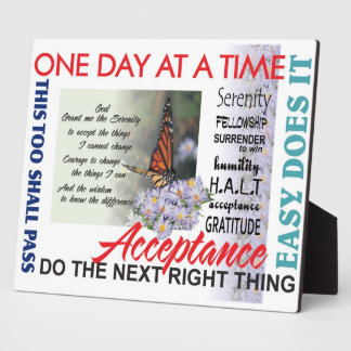 recovery slogans plaque