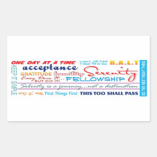 recovery slogans sticker