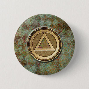 Recovery Sobriety Sober 12-Step Anonymous 2 Inch Round Button