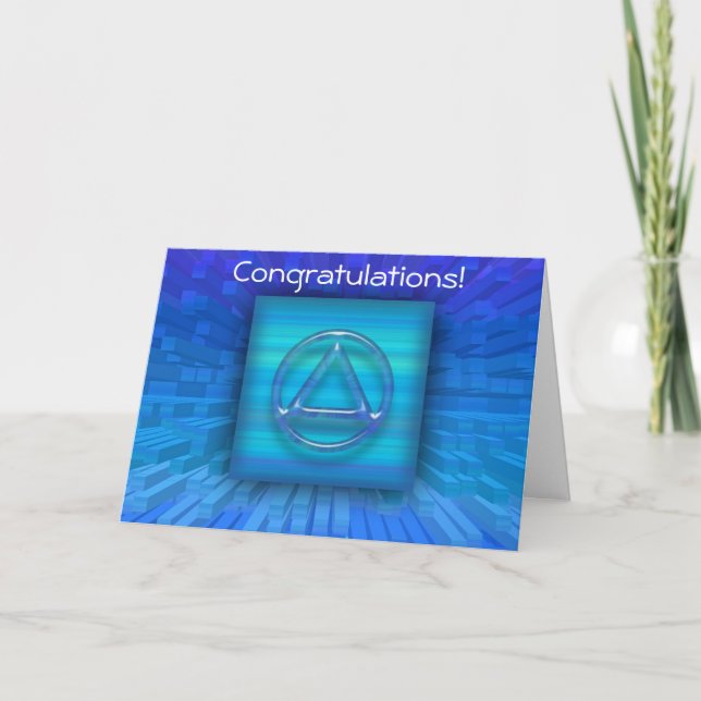 Recovery Sobriety Sober Congratulations Card (Front)