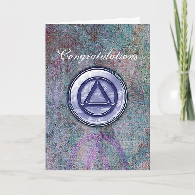 Recovery Sobriety Sober Congratulations Card (Front)