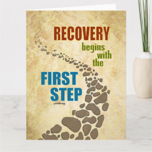Recovery, the First Step (12 step, drug free) Card