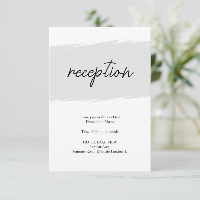 Recpetion Details | Response Card (Standing Front)