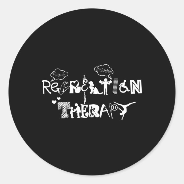 Recreation Therapy Proud Recreational Therapist Rt Classic Round Sticker (Front)