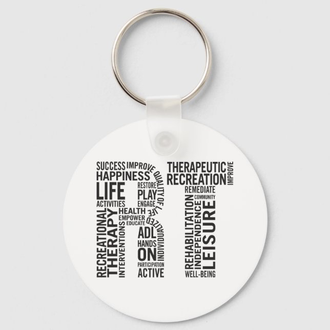 Recreational Therapy RT Keychain (Front)