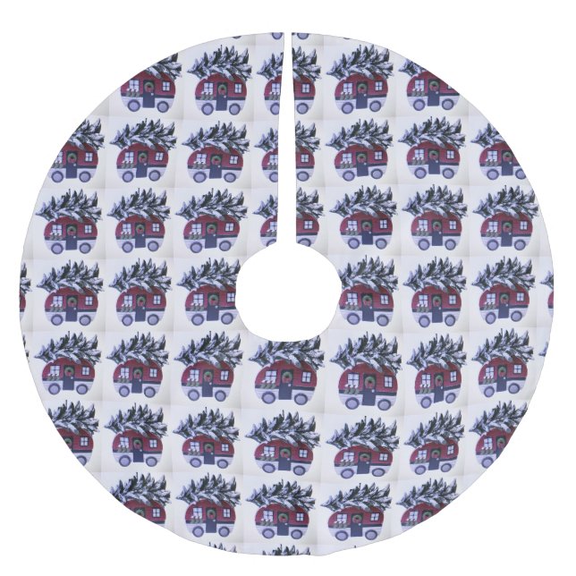 **RECREATIONAL VEHICAL** BRUSHED POLYESTER TREE SKIRT (Front)