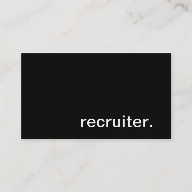 Recruiter Business Card (Front)