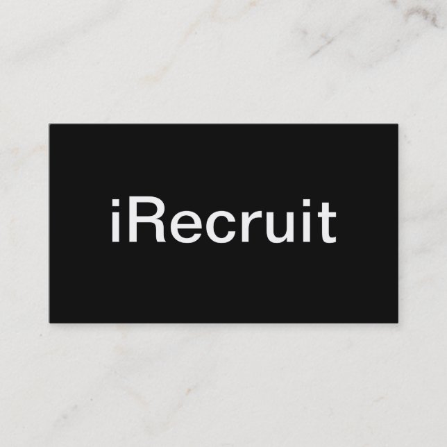 Recruiter Business Card (Front)
