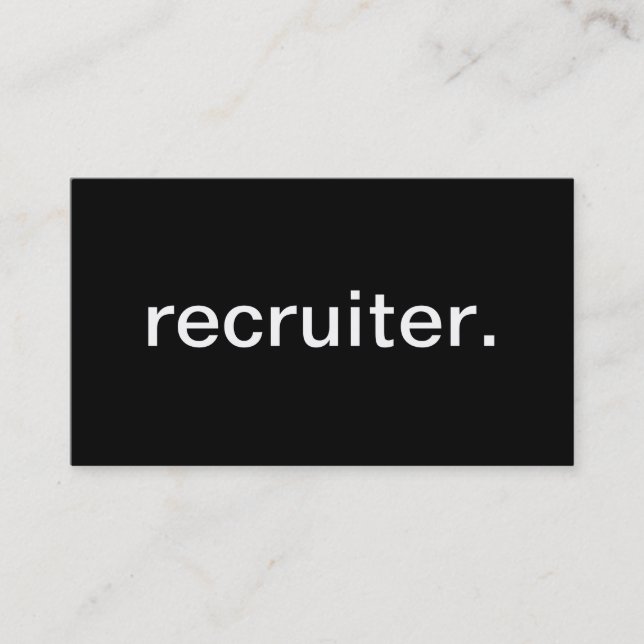 Recruiter Business Card (Front)