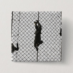 recruits completing an obstacle 2 inch square button