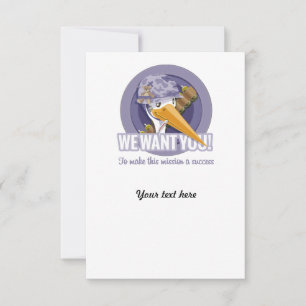 Recruting baby shower invitation