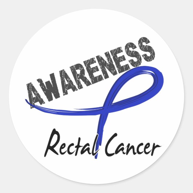 Rectal Cancer Awareness 3 Classic Round Sticker (Front)