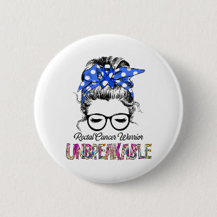 Rectal Cancer Awareness Ribbon Support Gifts 2 Inch Round Button