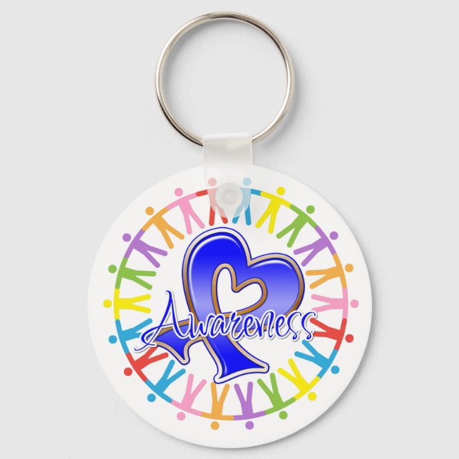 Rectal Cancer Unite in Awareness Keychain (Front)