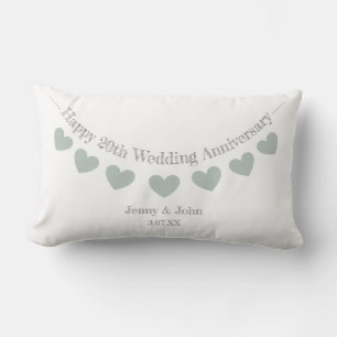 Rectangle 20ème coussin chinois Mariage Anniversaire