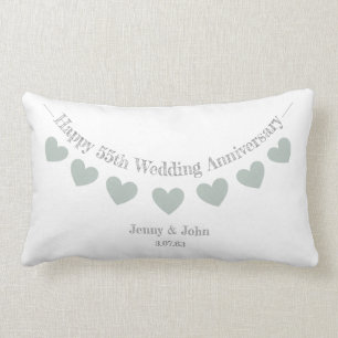 Rectangle 55e coussin Mariage émeraude