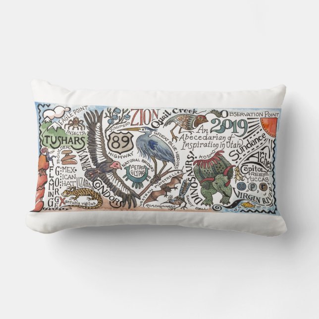 Rectangle ABCs de l'inspiration dans le coussin lombaire de (Recto)