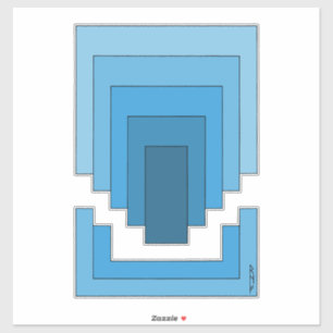 Rectangle Abstract in Blue 