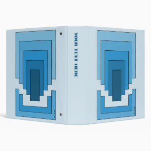 Rectangle Abstract in Blue Binder