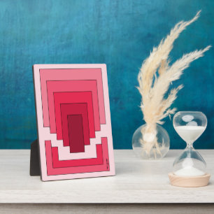 Rectangle Abstract in Red Plaque