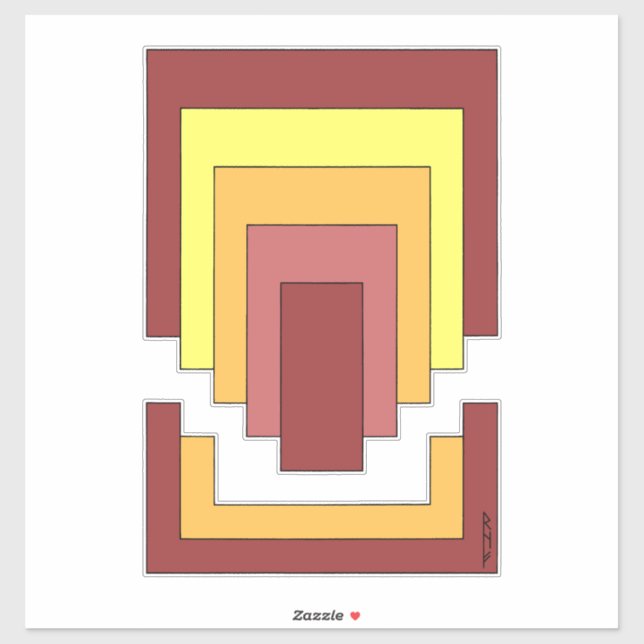 Rectangle Abstract Multicolor (70s Style) (Sheet)