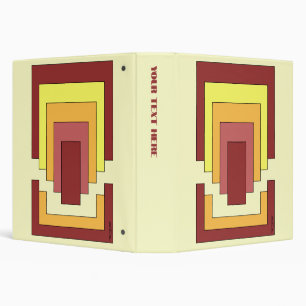 Rectangle Abstract Multicolor (70s Style) Binder
