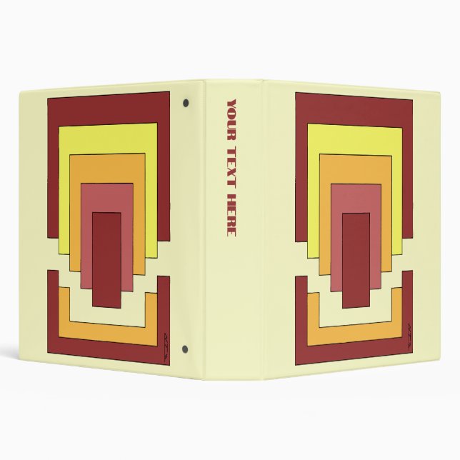 Rectangle Abstract Multicolor (70s Style) Binder (Background)