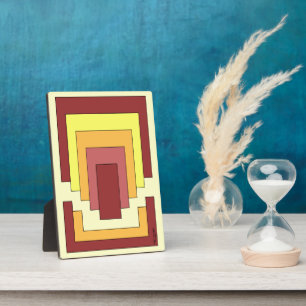 Rectangle Abstract Multicolor (70s Style) Plaque