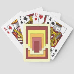 Rectangle Abstract Multicolor (70s Style) Playing Cards