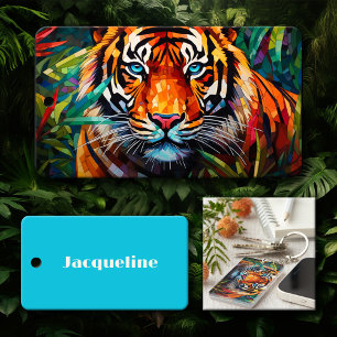 Rectangle acrylique de tigre Abstrait nommé