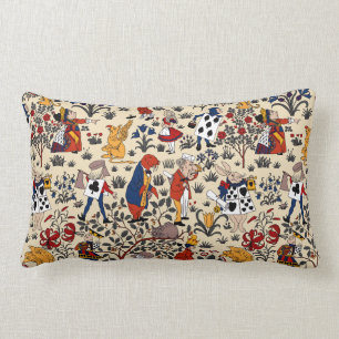 Rectangle Alice au Wonderland Lumbar Coussin
