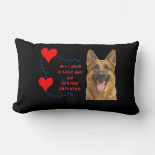 Rectangle Amour & Mon berger allemand Coussin 🐾 ❤️