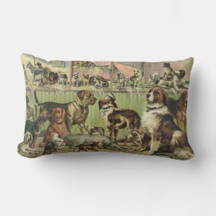 Rectangle Amoureux de les chiens  Lumbar Coussin