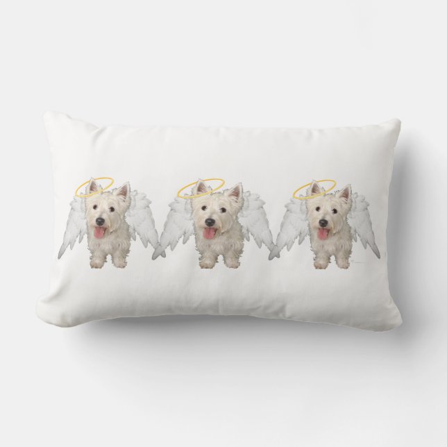 Rectangle Anges West Highland White Terrier COUSSIN (Recto)