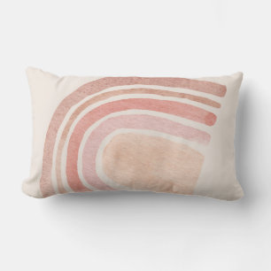 Rectangle Aquarelle Rainbow Lumbar Coussin