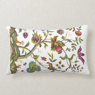Rectangle Arbre de vie Faux Jacobean Coussin de broderie