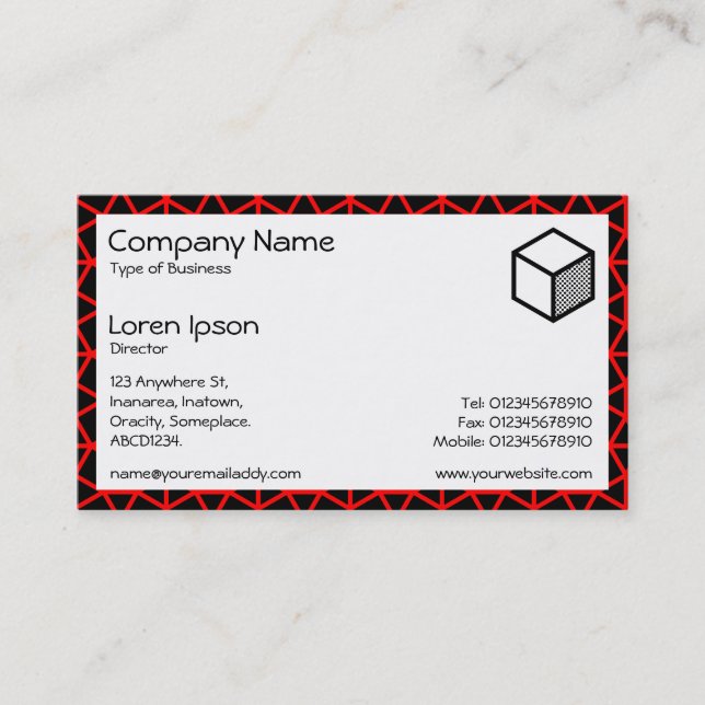 Rectangle - Archimedes Pattern Business Card (Front)