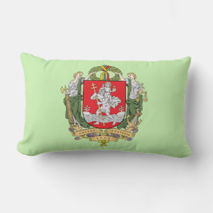 Rectangle Armoiries de Vilnius, Lituanie Lumbar Coussin