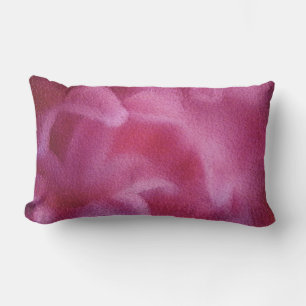 Rectangle Art de la peinture à la fleur rose - Coussin