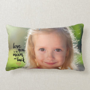 Rectangle Au coussin de photo de fête des pères de lune et