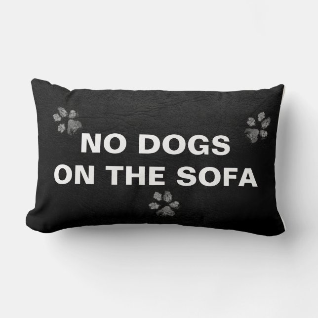 Rectangle AUCUNS CHIENS SUR le coussin de SOFA (Recto)