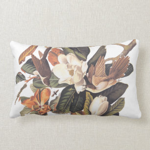 Rectangle Audubon Noir Billed Cuckoo Lumbar Coussin