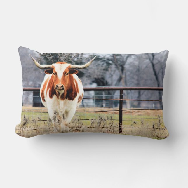 Rectangle Austin le coussin lombaire de Longhorn (Recto)