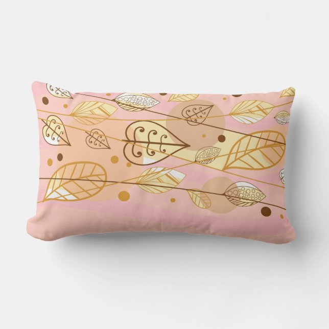 Rectangle Automne Feuilles Coussin (Recto)