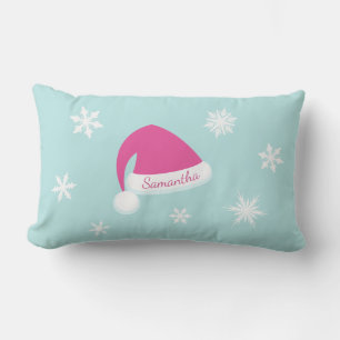 Rectangle Baby it's Cold Outside Pink & Turquoise Coussin