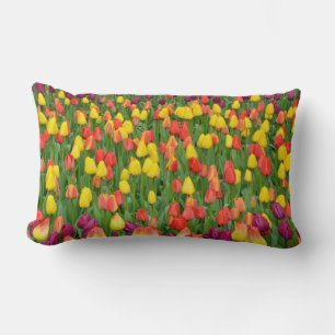 Rectangle Beau coussin de jardin de tulipe de printemps